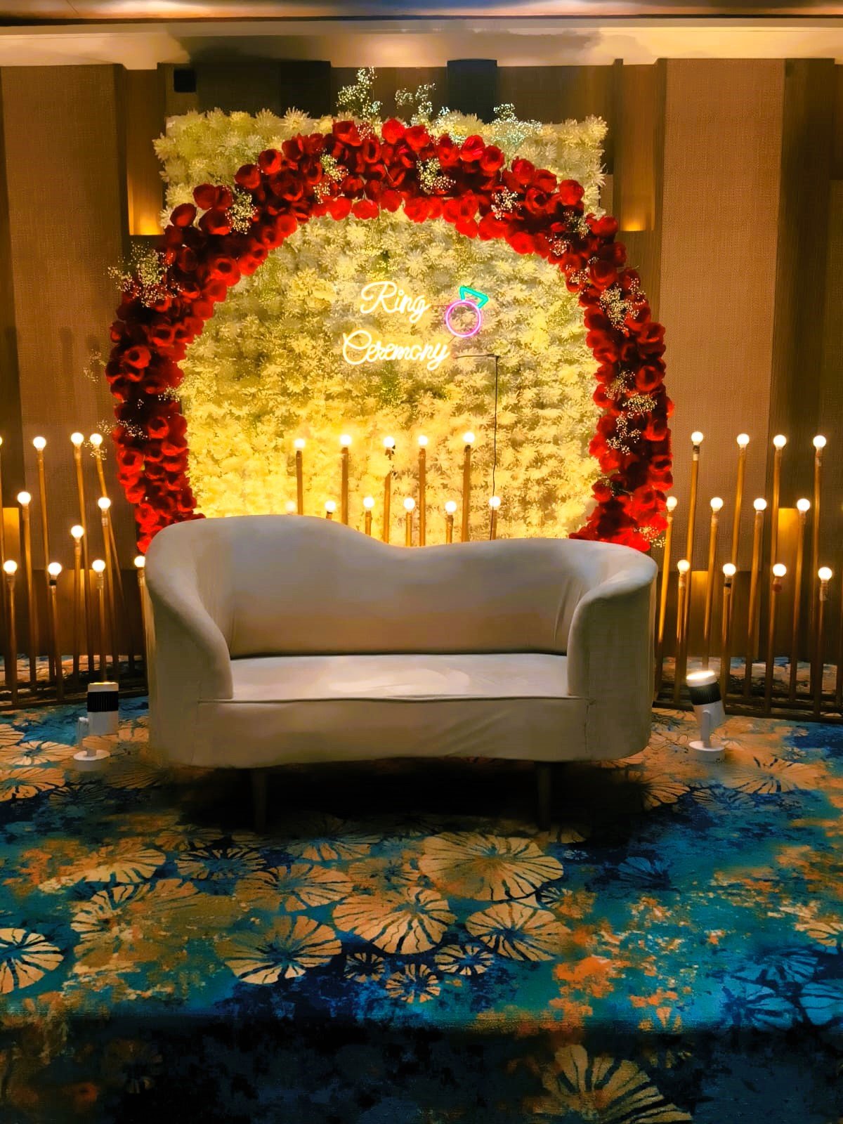 Elegant Ring Ceremony Floral Decor